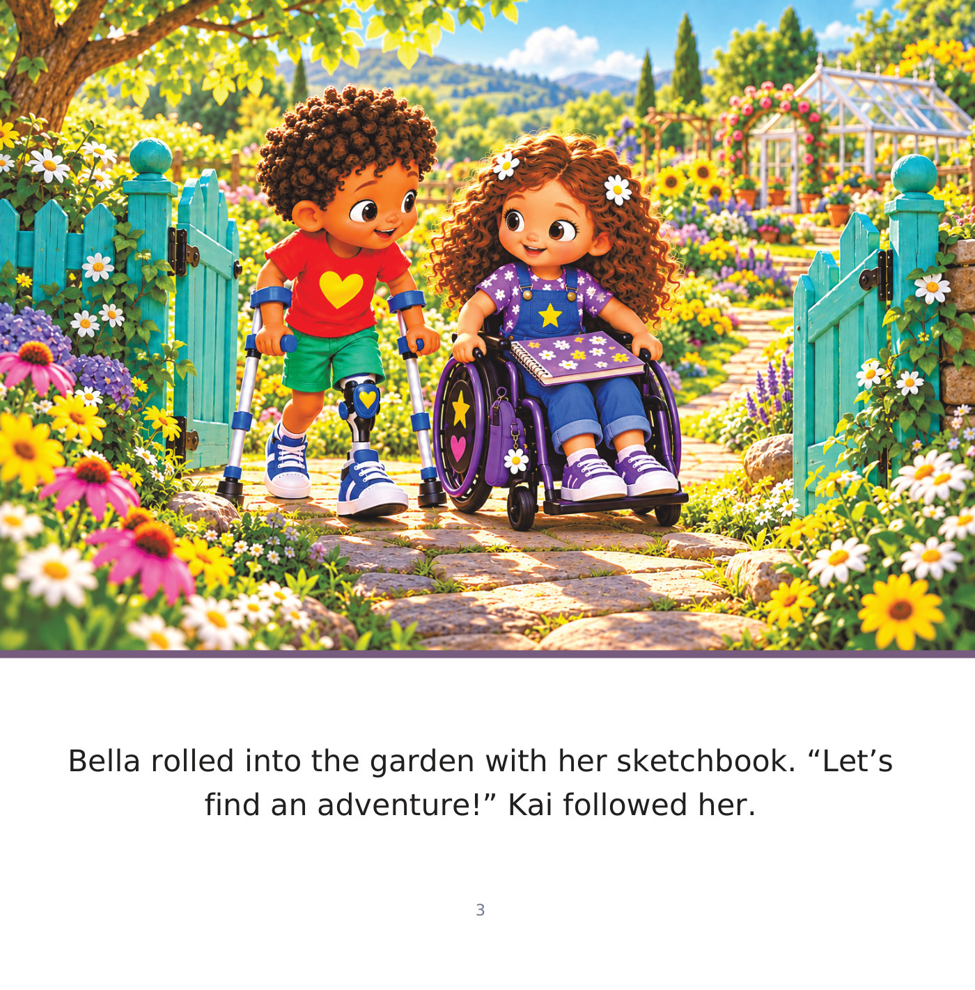 Illustrated story preview 1 from Bella and the Garden Dragon