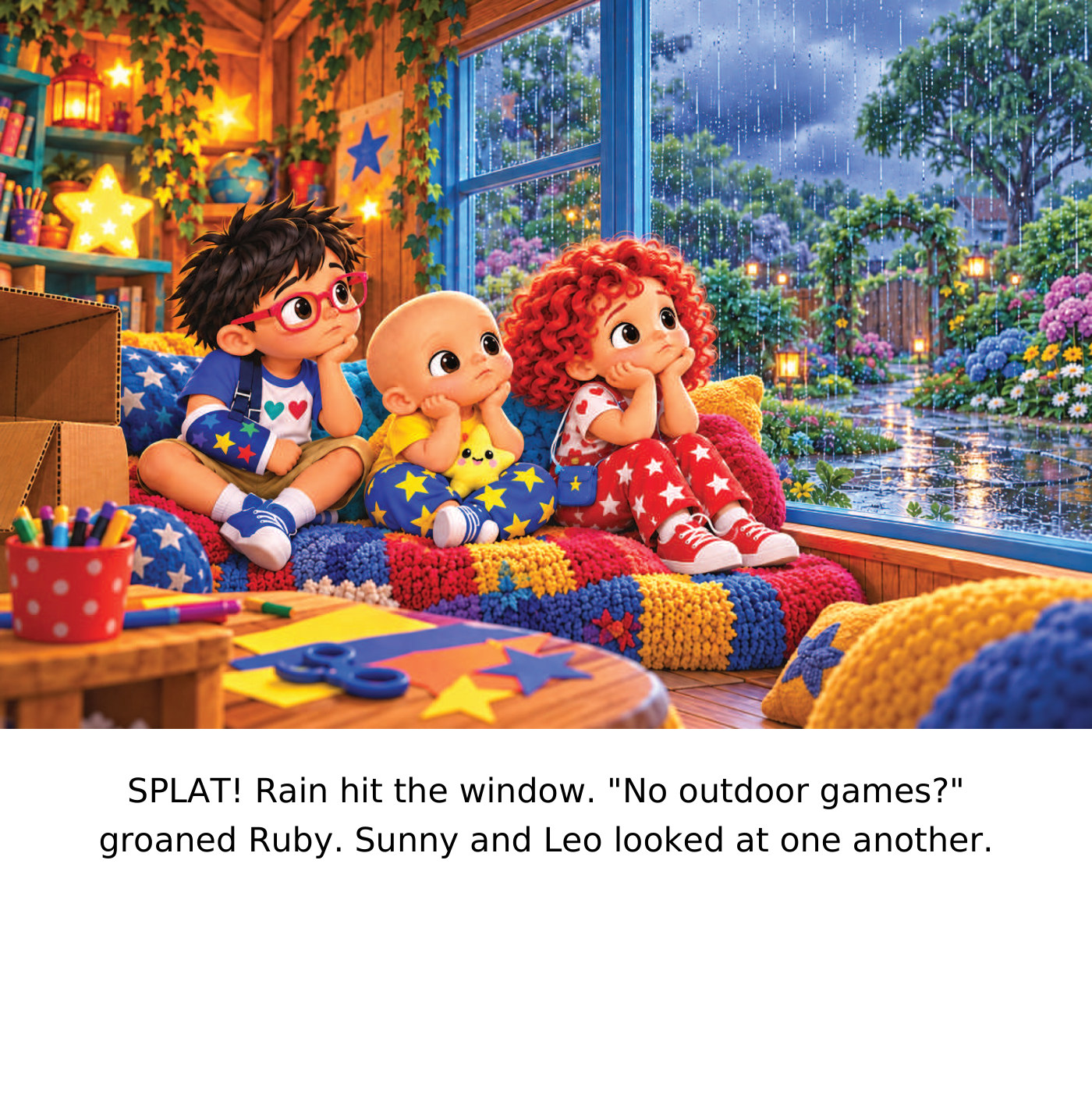 Illustrated story preview 1 from Ruby and the Rainy Day Rocket